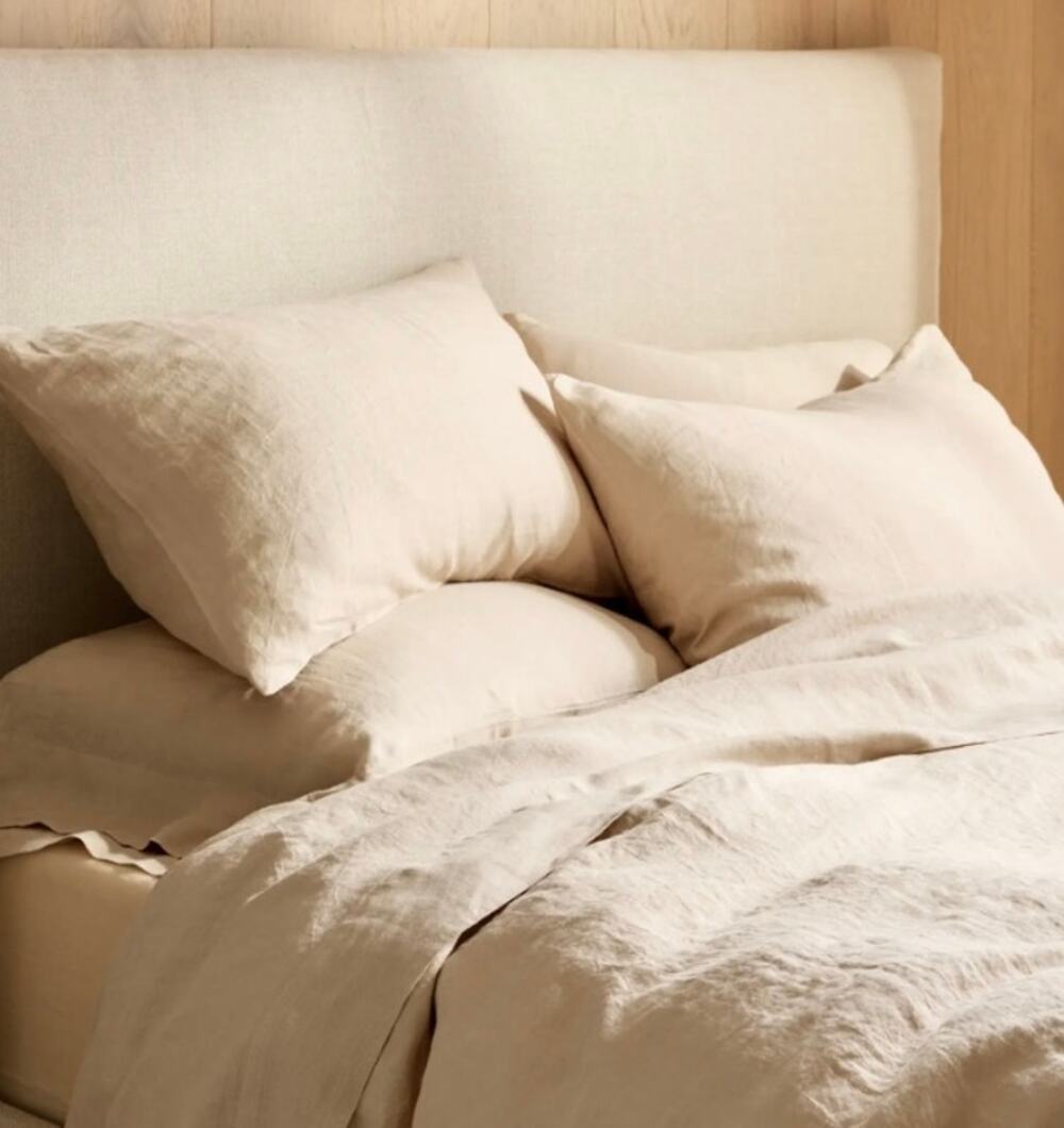 Quince European Linen Sham Euro Sham Single Oat NWOT #18